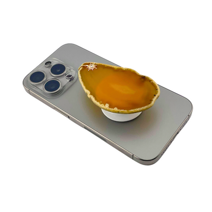 Yellow Agate Popsocket