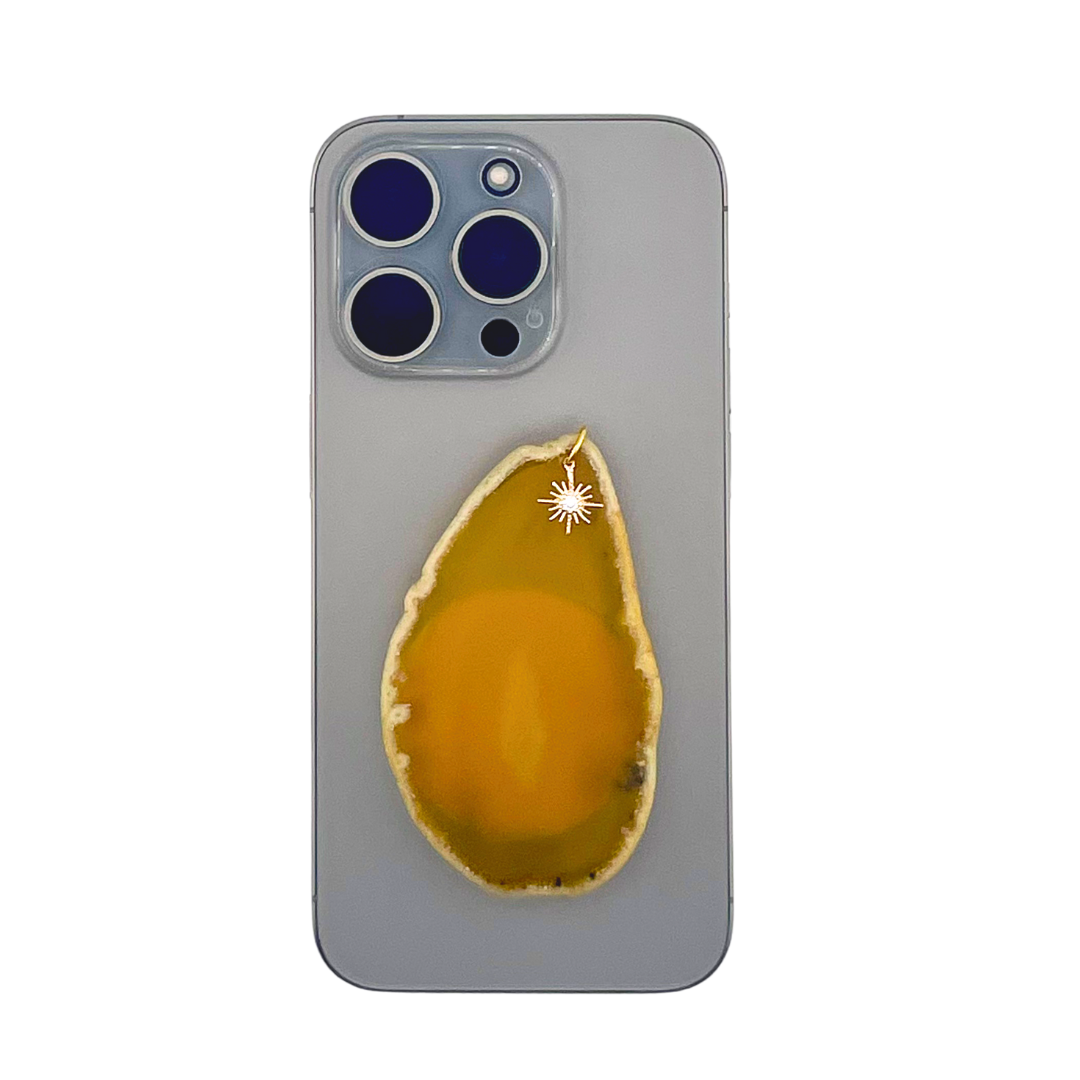 Yellow Agate Popsocket